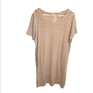 Merona T-Shirt Dress White Black Stripes